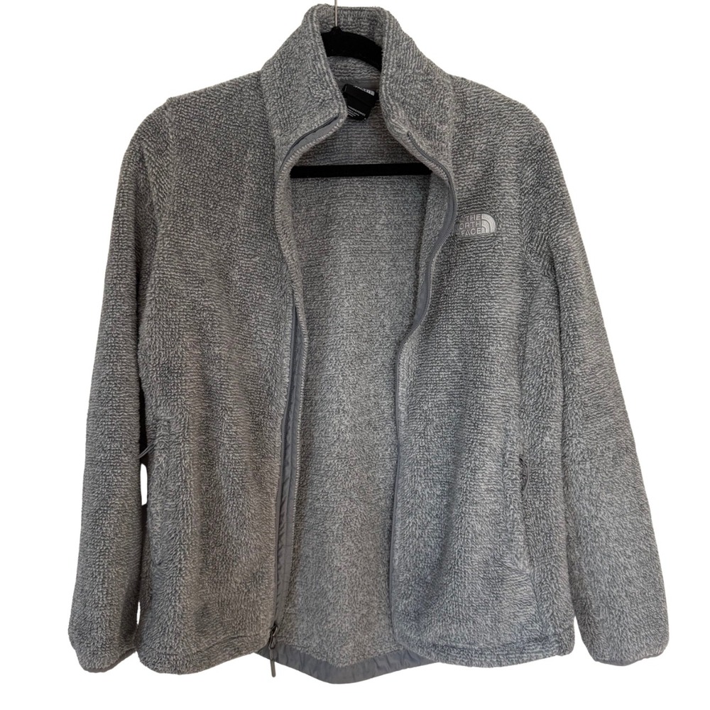The North Face Grey Full Zip  Fleece Jacket Women Mediun